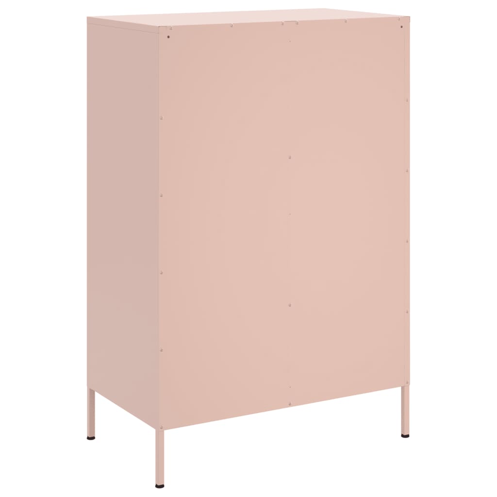 Hoge kast 68x39x101,5 cm staal roze is nu te koop bij PeponiXL, paradijselijk wonen!