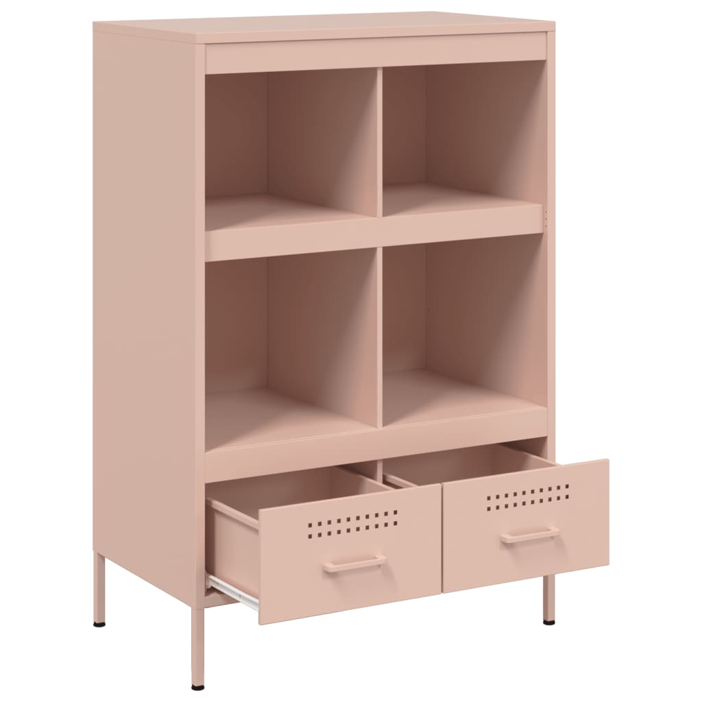 Hoge kast 68x39x101,5 cm staal roze is nu te koop bij PeponiXL, paradijselijk wonen!