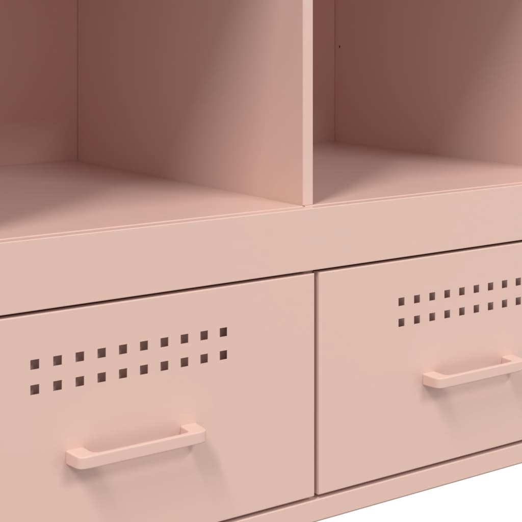 Hoge kast 68x39x101,5 cm staal roze is nu te koop bij PeponiXL, paradijselijk wonen!