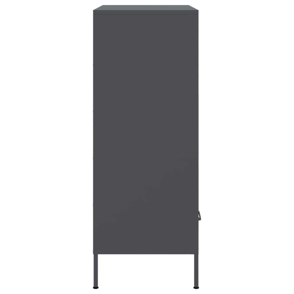 Hoge kast 68x39x101,5 cm staal antracietkleurig is nu te koop bij PeponiXL, paradijselijk wonen!