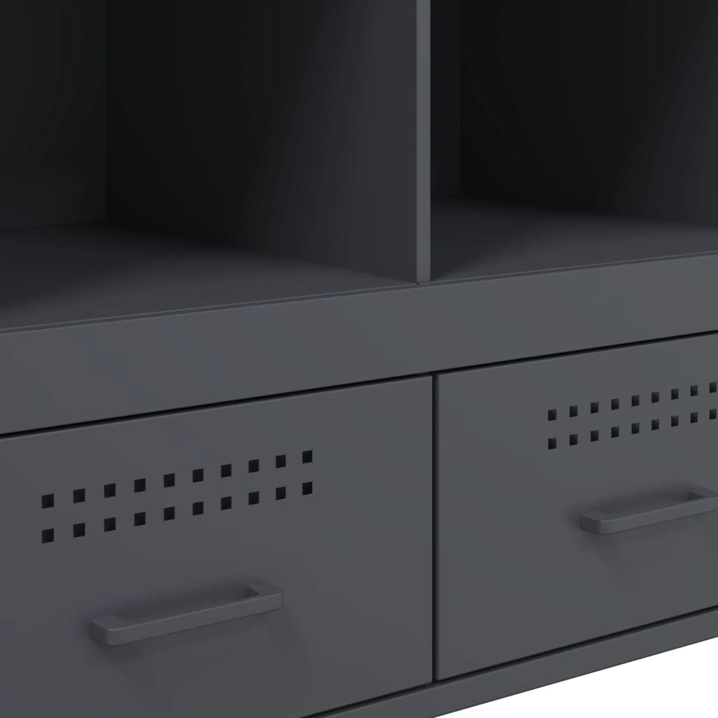 Hoge kast 68x39x101,5 cm staal antracietkleurig is nu te koop bij PeponiXL, paradijselijk wonen!