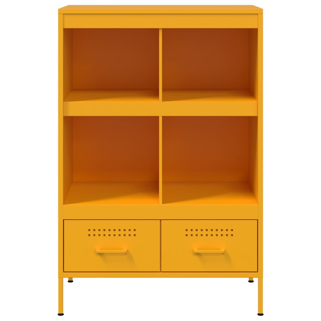 Hoge kast 68x39x101,5 cm staal mosterdgeel is nu te koop bij PeponiXL, paradijselijk wonen!