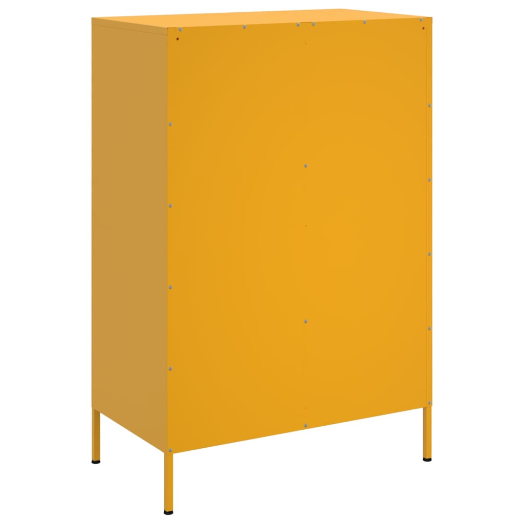 Hoge kast 68x39x101,5 cm staal mosterdgeel is nu te koop bij PeponiXL, paradijselijk wonen!