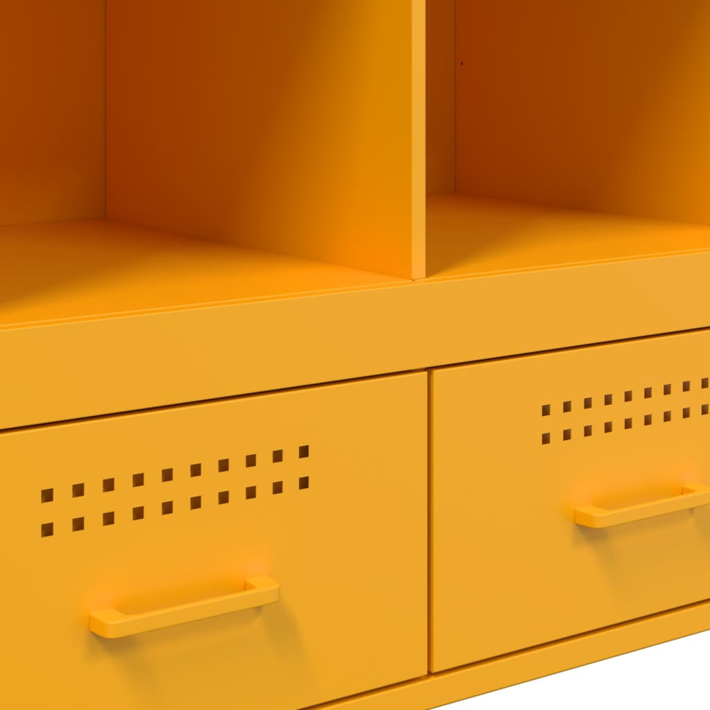 Hoge kast 68x39x101,5 cm staal mosterdgeel is nu te koop bij PeponiXL, paradijselijk wonen!
