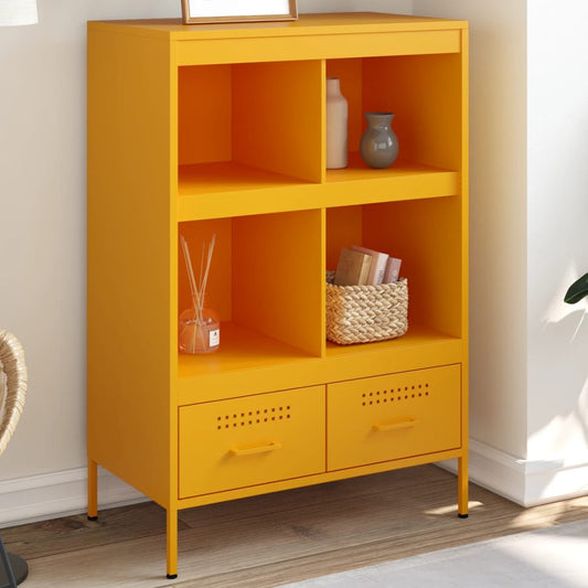 Hoge kast 68x39x101,5 cm staal mosterdgeel is nu te koop bij PeponiXL, paradijselijk wonen!