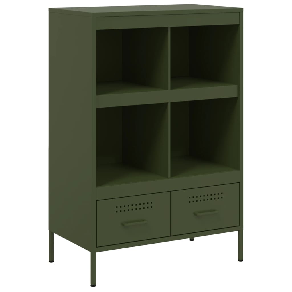 Hoge kast 68x39x101,5 cm staal olijfgroen is nu te koop bij PeponiXL, paradijselijk wonen!