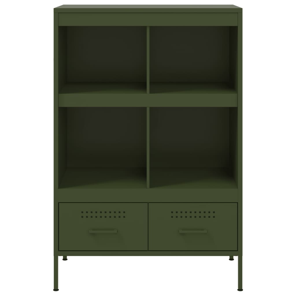 Hoge kast 68x39x101,5 cm staal olijfgroen is nu te koop bij PeponiXL, paradijselijk wonen!