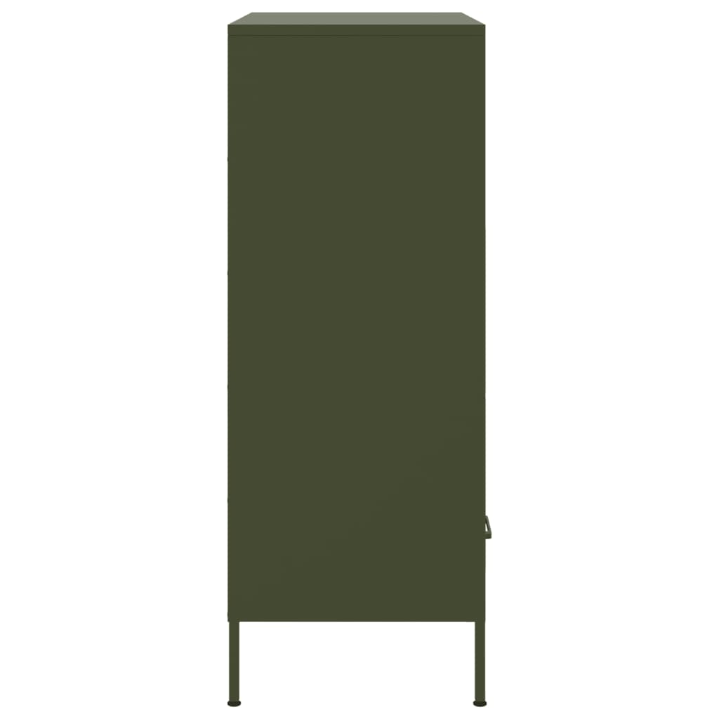 Hoge kast 68x39x101,5 cm staal olijfgroen is nu te koop bij PeponiXL, paradijselijk wonen!