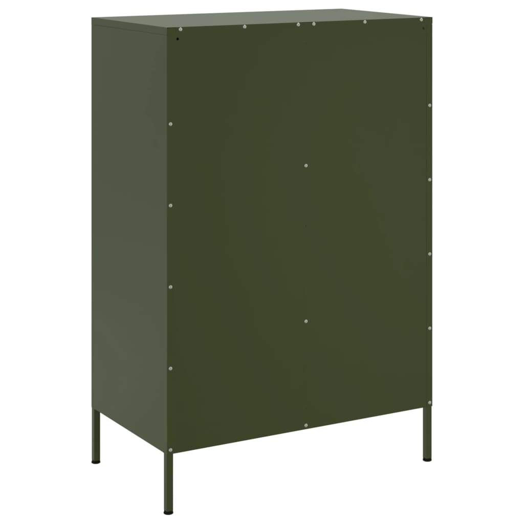 Hoge kast 68x39x101,5 cm staal olijfgroen is nu te koop bij PeponiXL, paradijselijk wonen!