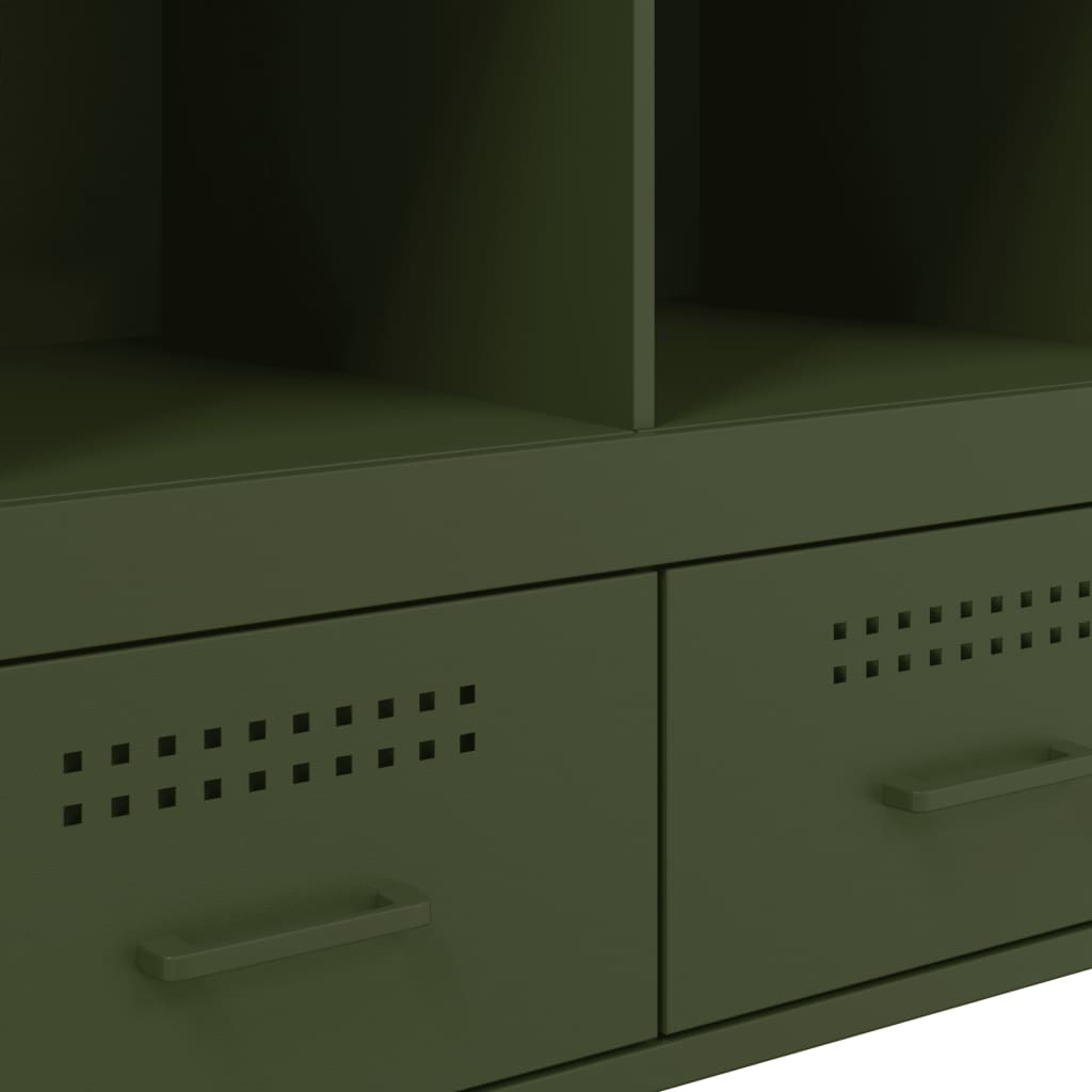 Hoge kast 68x39x101,5 cm staal olijfgroen is nu te koop bij PeponiXL, paradijselijk wonen!