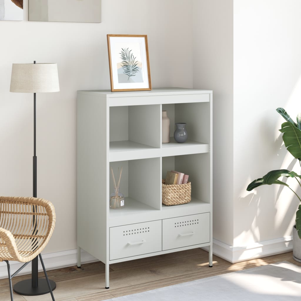Hoge kast 68x39x101,5 cm staal wit is nu te koop bij PeponiXL, paradijselijk wonen!