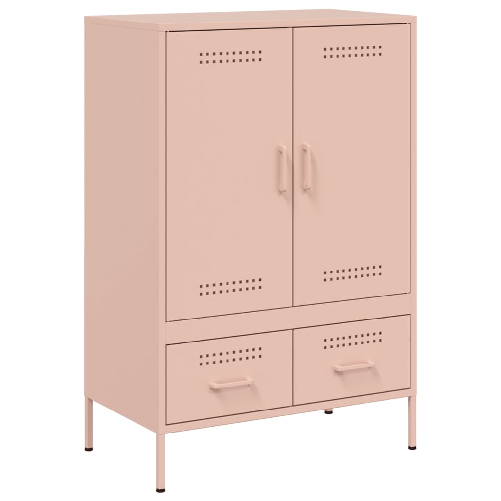 Hoge kast 68x39x101,5 cm staal roze is nu te koop bij PeponiXL, paradijselijk wonen!