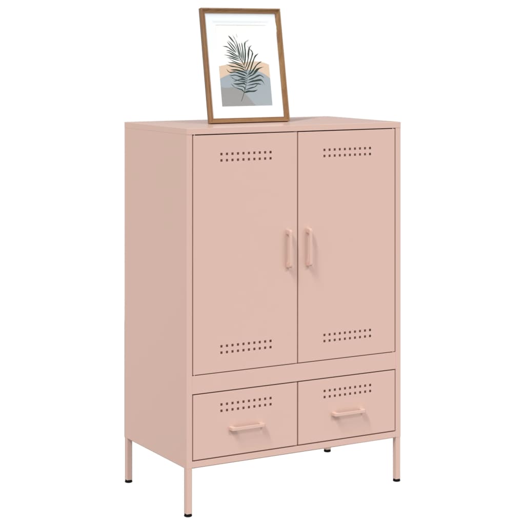 Hoge kast 68x39x101,5 cm staal roze is nu te koop bij PeponiXL, paradijselijk wonen!