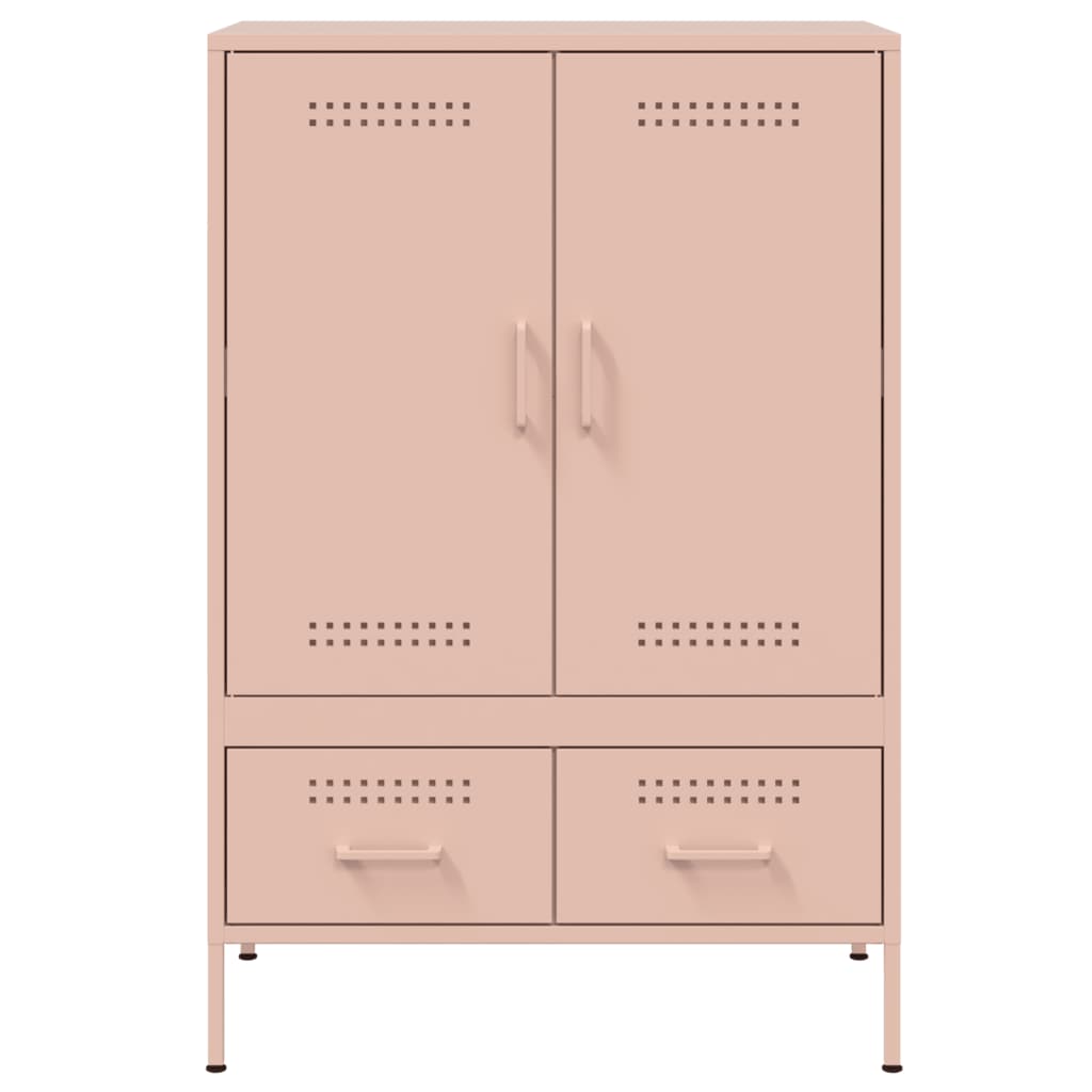 Hoge kast 68x39x101,5 cm staal roze is nu te koop bij PeponiXL, paradijselijk wonen!