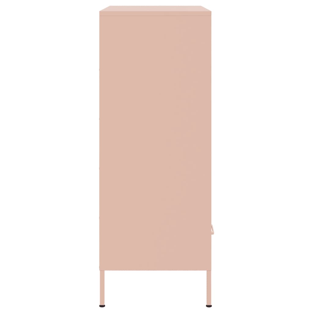 Hoge kast 68x39x101,5 cm staal roze is nu te koop bij PeponiXL, paradijselijk wonen!