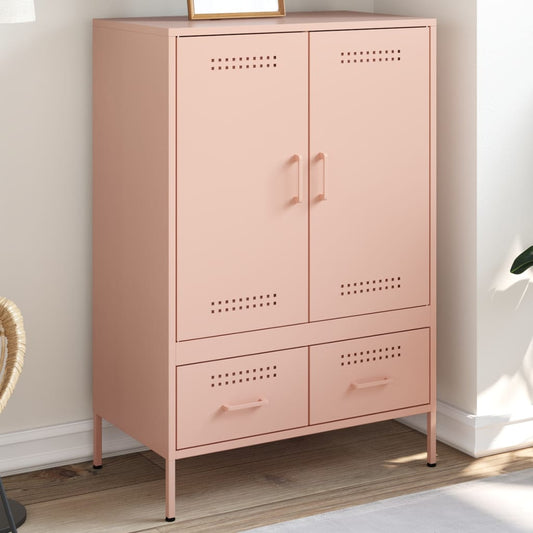 Hoge kast 68x39x101,5 cm staal roze is nu te koop bij PeponiXL, paradijselijk wonen!
