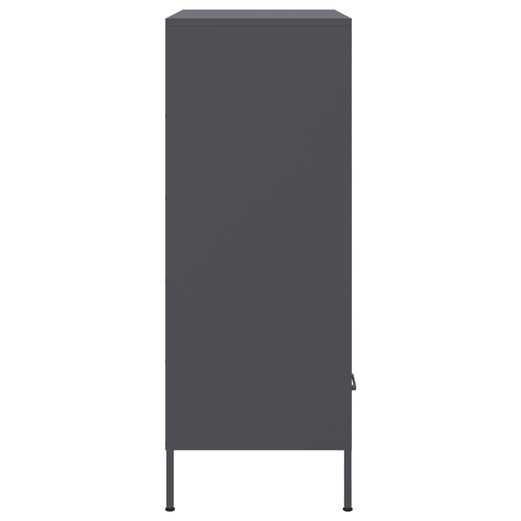 Hoge kast 68x39x101,5 cm staal antracietkleurig is nu te koop bij PeponiXL, paradijselijk wonen!