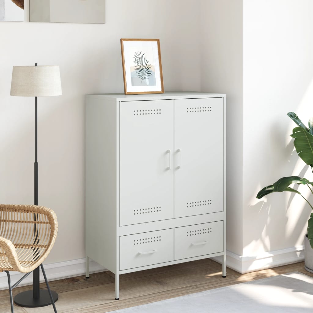 Hoge kast 68x39x101,5 cm staal wit is nu te koop bij PeponiXL, paradijselijk wonen!