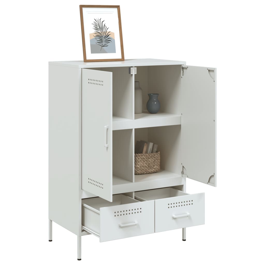 Hoge kast 68x39x101,5 cm staal wit is nu te koop bij PeponiXL, paradijselijk wonen!
