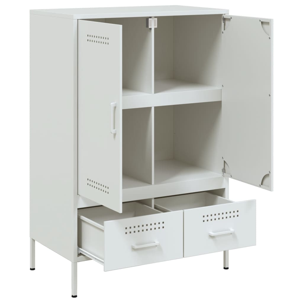 Hoge kast 68x39x101,5 cm staal wit is nu te koop bij PeponiXL, paradijselijk wonen!