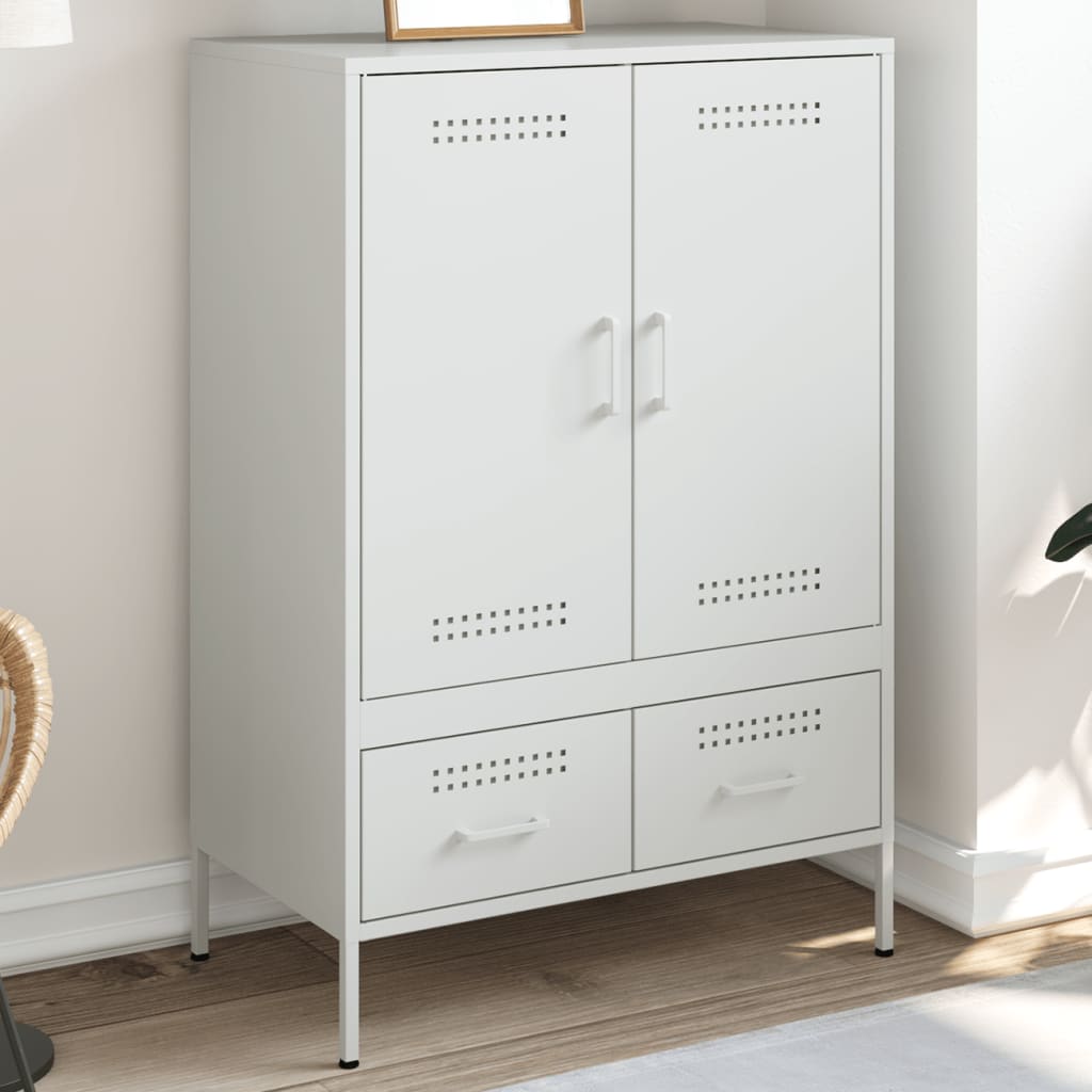 Hoge kast 68x39x101,5 cm staal wit is nu te koop bij PeponiXL, paradijselijk wonen!
