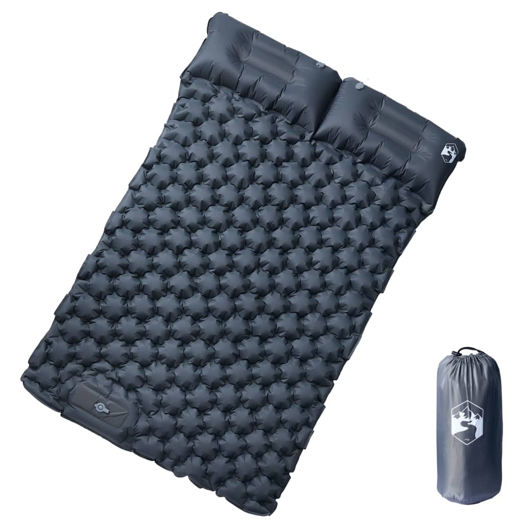 Kampeermatras met kussens zelfopblazend 2-persoons grijs is nu te koop bij PeponiXL, paradijselijk wonen!