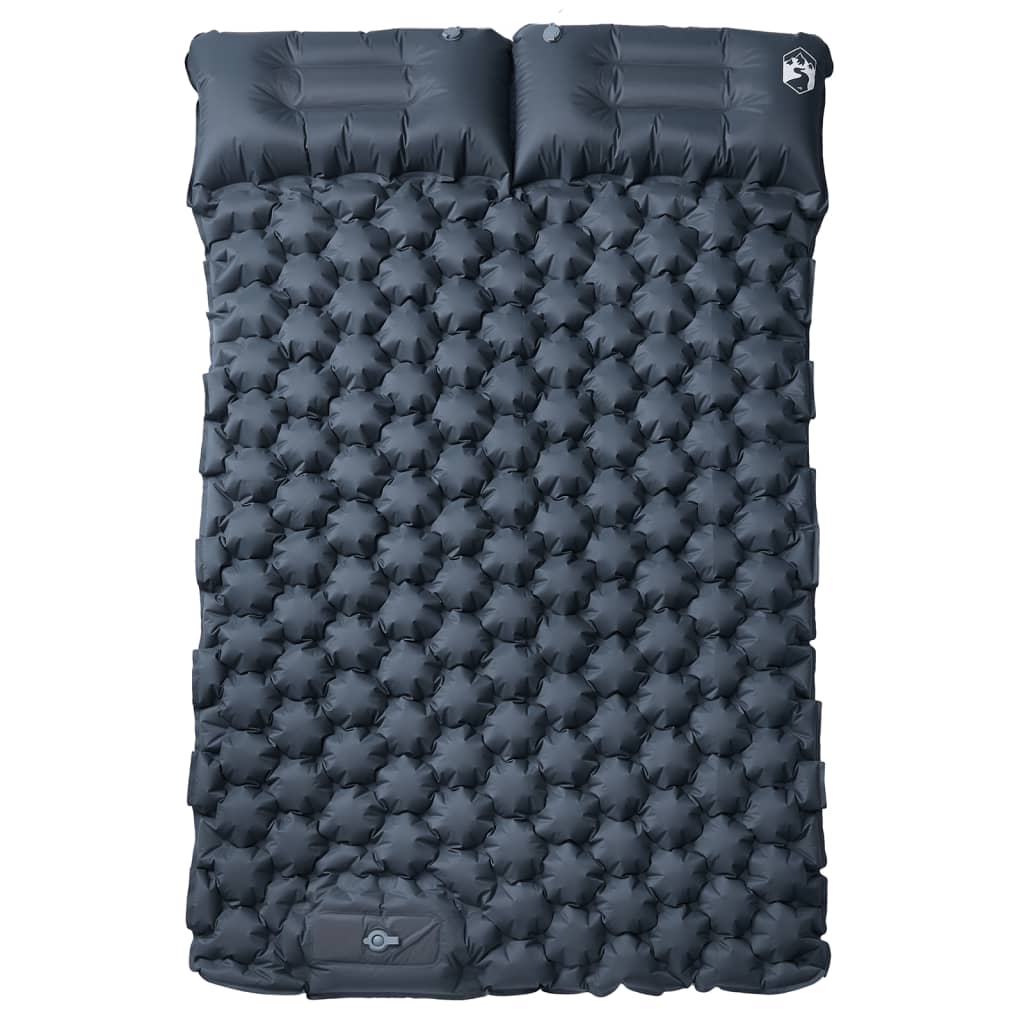 Kampeermatras met kussens zelfopblazend 2-persoons grijs is nu te koop bij PeponiXL, paradijselijk wonen!