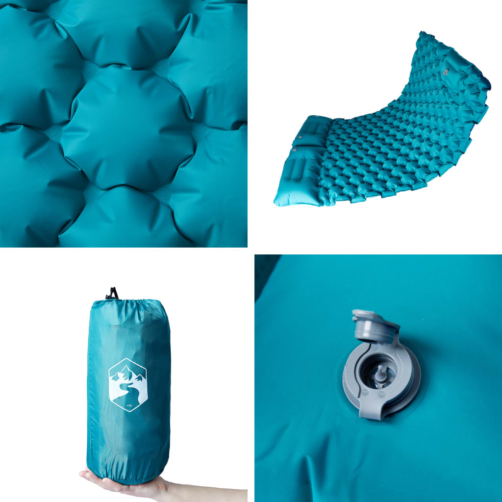 Kampeermatras met kussens zelfopblazend 2-persoons blauw is nu te koop bij PeponiXL, paradijselijk wonen!