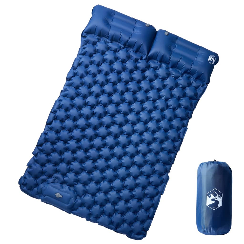 Kampeermatras met kussens zelfopblazend 2-persoons marineblauw is nu te koop bij PeponiXL, paradijselijk wonen!