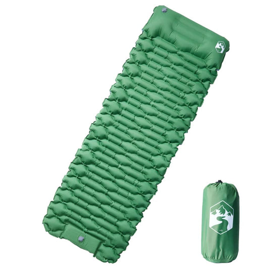 Kampeermatras met kussen zelfopblazend 1-persoons groen is nu te koop bij PeponiXL, paradijselijk wonen!