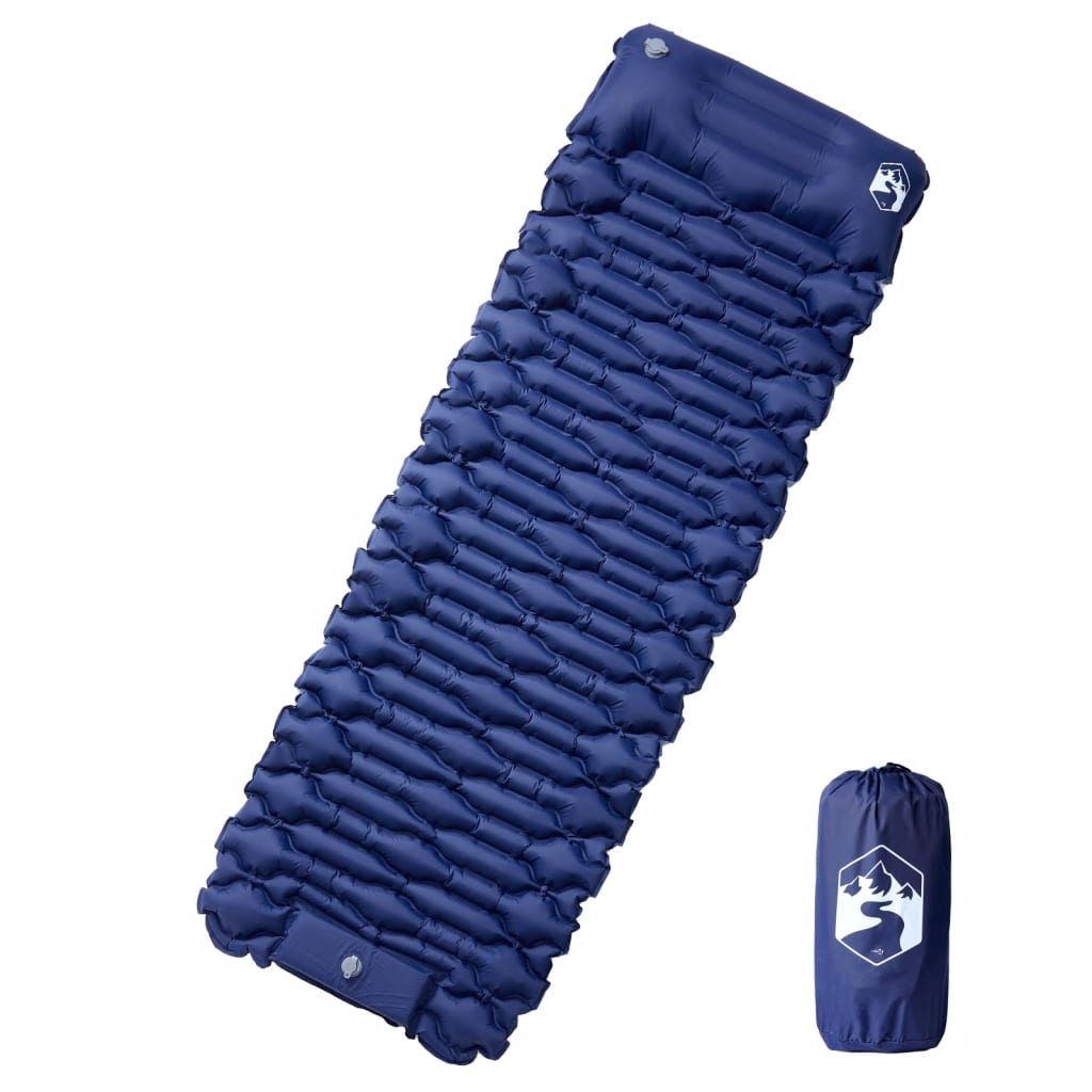 Kampeermatras met kussen zelfopblazend 1-persoons marineblauw is nu te koop bij PeponiXL, paradijselijk wonen!