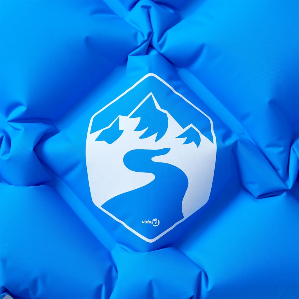Kampeermatras met kussen opblaasbaar 1-persoons blauw is nu te koop bij PeponiXL, paradijselijk wonen!