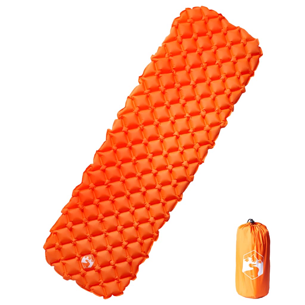 Kampeermatras opblaasbaar 190x58x6 cm 1-persoons oranje is nu te koop bij PeponiXL, paradijselijk wonen!