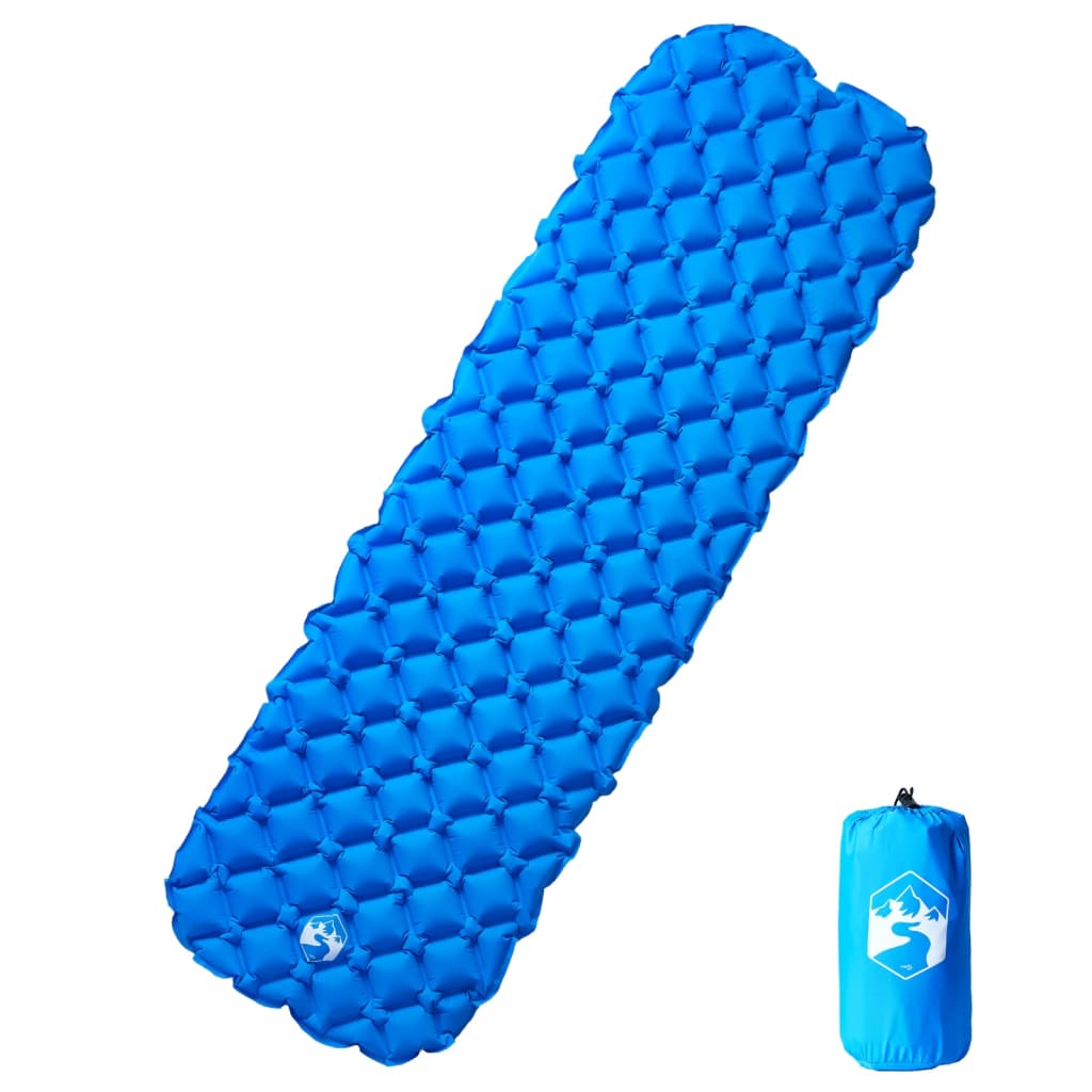 Kampeermatras opblaasbaar 190x58x6 cm 1-persoons blauw is nu te koop bij PeponiXL, paradijselijk wonen!
