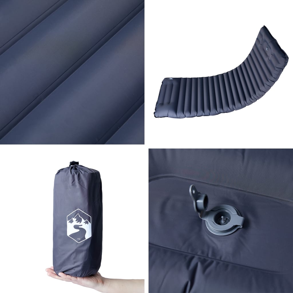 Kampeermatras met kussen zelfopblazend 1-persoons grijs is nu te koop bij PeponiXL, paradijselijk wonen!