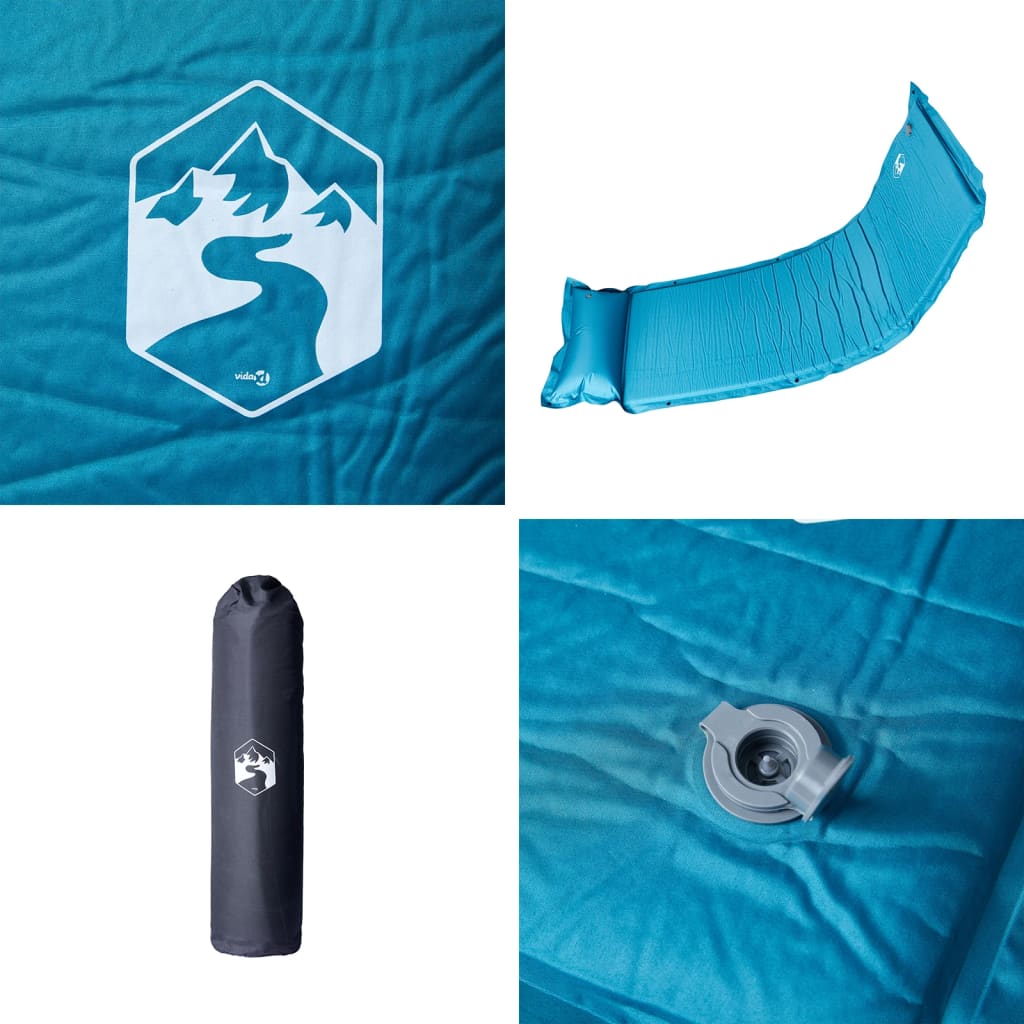 Kampeermatras met kussen zelfopblazend 1-persoons turquoise is nu te koop bij PeponiXL, paradijselijk wonen!