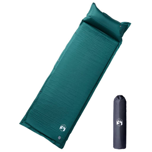 Kampeermatras met kussen zelfopblazend 1-persoons groen is nu te koop bij PeponiXL, paradijselijk wonen!