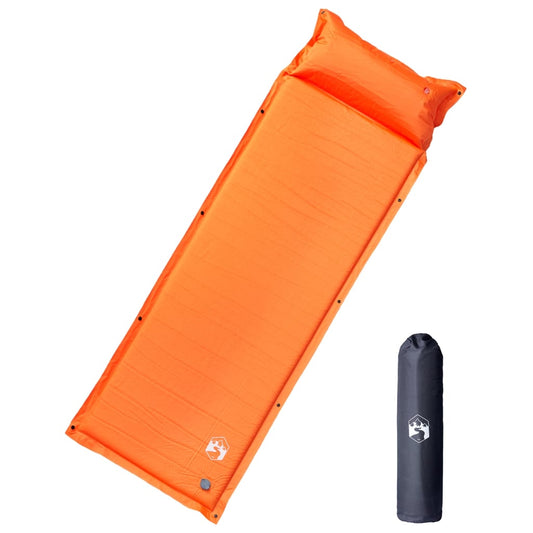 Kampeermatras met kussen zelfopblazend 1-persoons oranje is nu te koop bij PeponiXL, paradijselijk wonen!