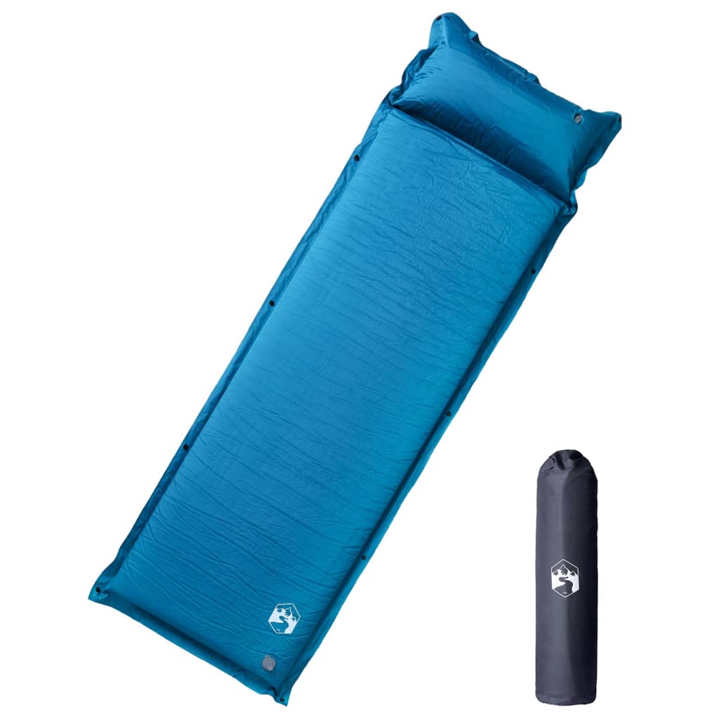 Kampeermatras met kussen zelfopblazend 1-persoons turquoise is nu te koop bij PeponiXL, paradijselijk wonen!