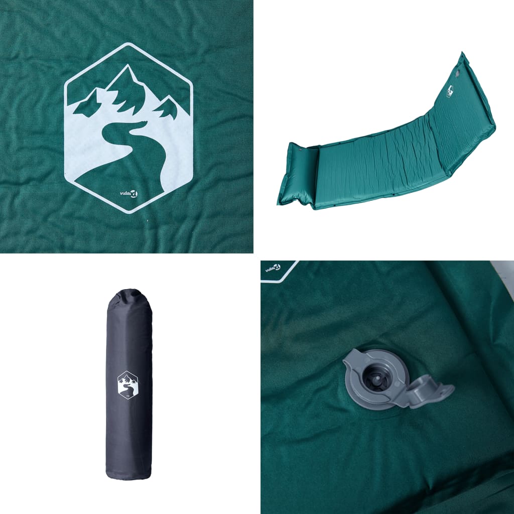 Kampeermatras met kussen zelfopblazend 1-persoons groen is nu te koop bij PeponiXL, paradijselijk wonen!