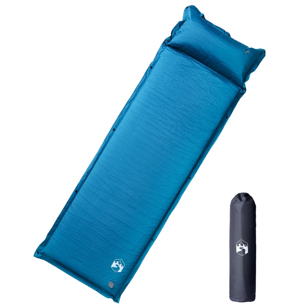 Kampeermatras met kussen zelfopblazend 1-persoons turquoise is nu te koop bij PeponiXL, paradijselijk wonen!