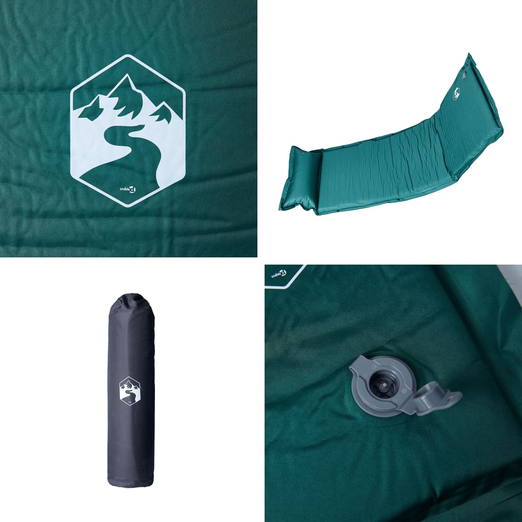 Kampeermatras met kussen zelfopblazend 1-persoons groen is nu te koop bij PeponiXL, paradijselijk wonen!