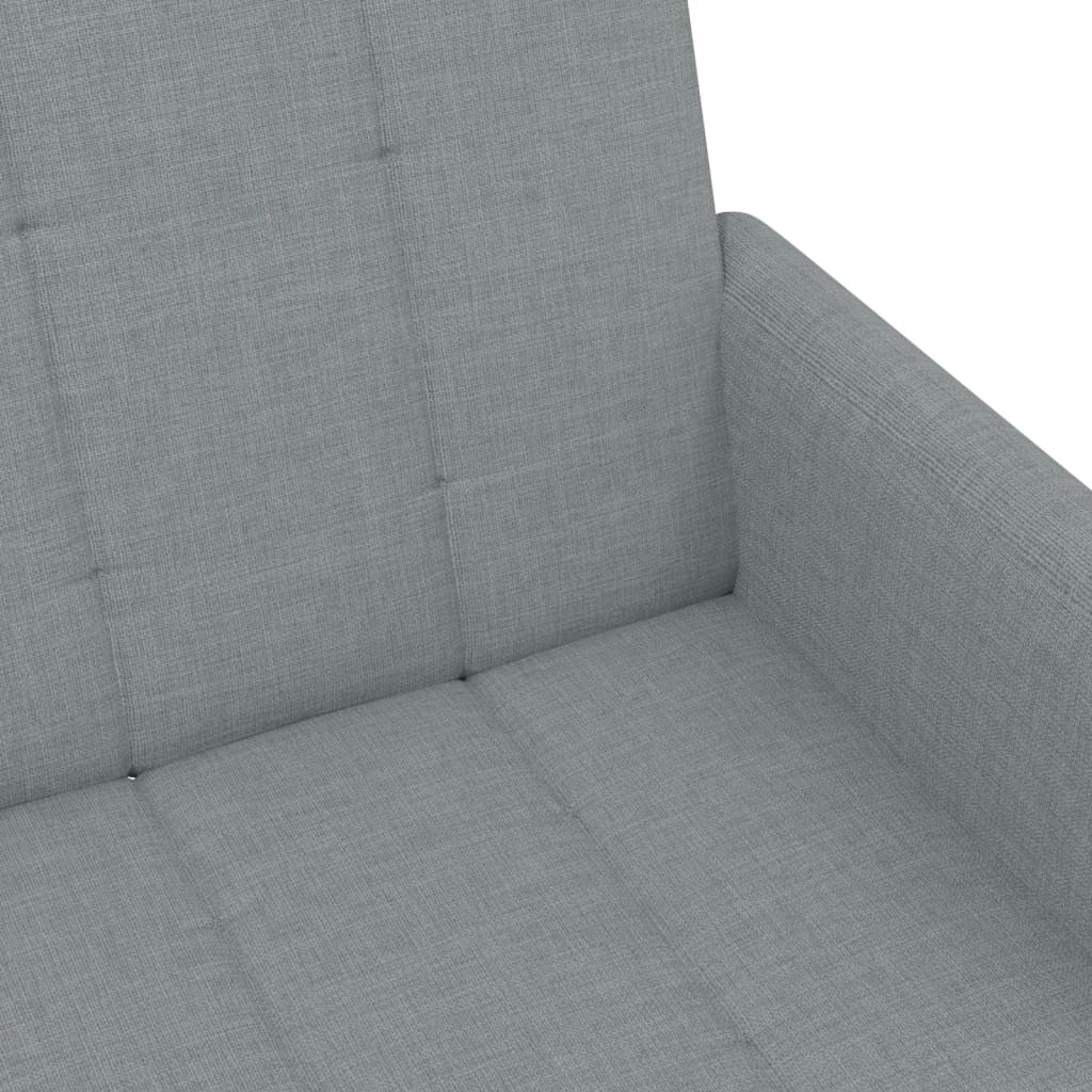 Slaapbank 2-zits met voetenbank stof lichtgrijs is nu te koop bij PeponiXL, paradijselijk wonen!