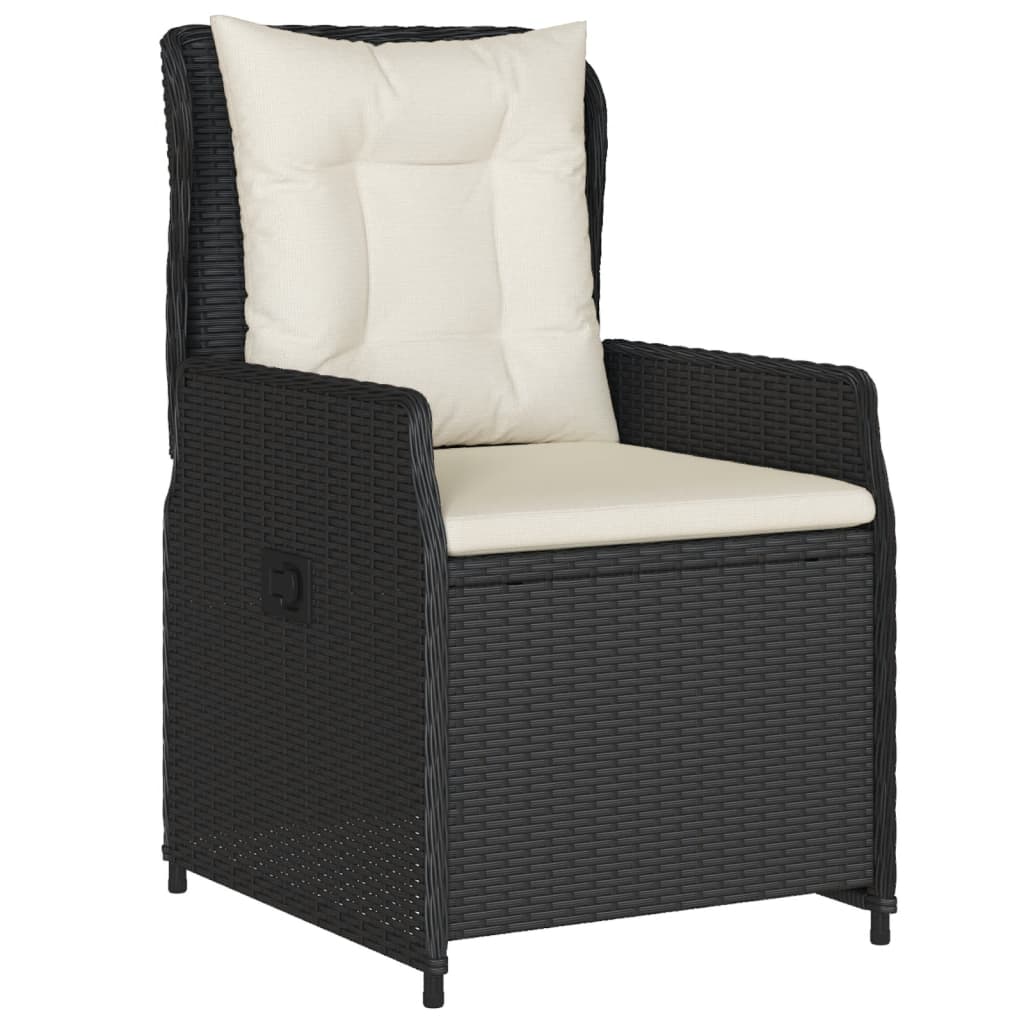 5-delige Tuinset met kussens poly rattan zwart is nu te koop bij PeponiXL, paradijselijk wonen!