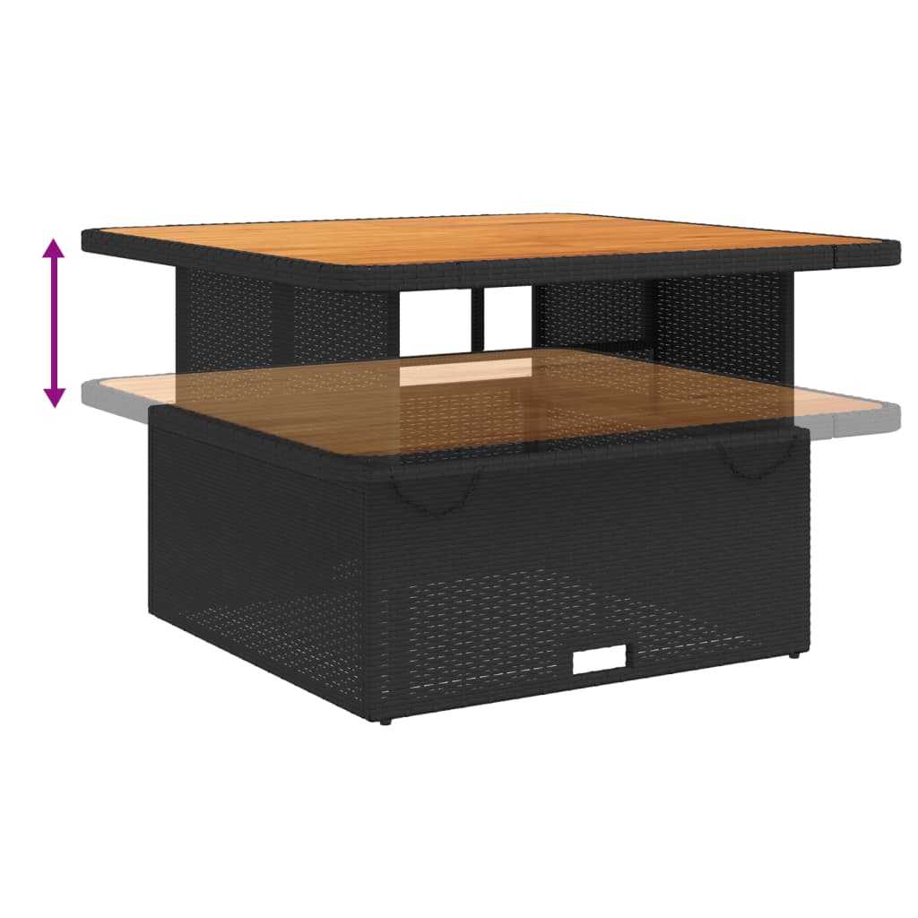 5-delige Tuinset met kussens poly rattan zwart is nu te koop bij PeponiXL, paradijselijk wonen!