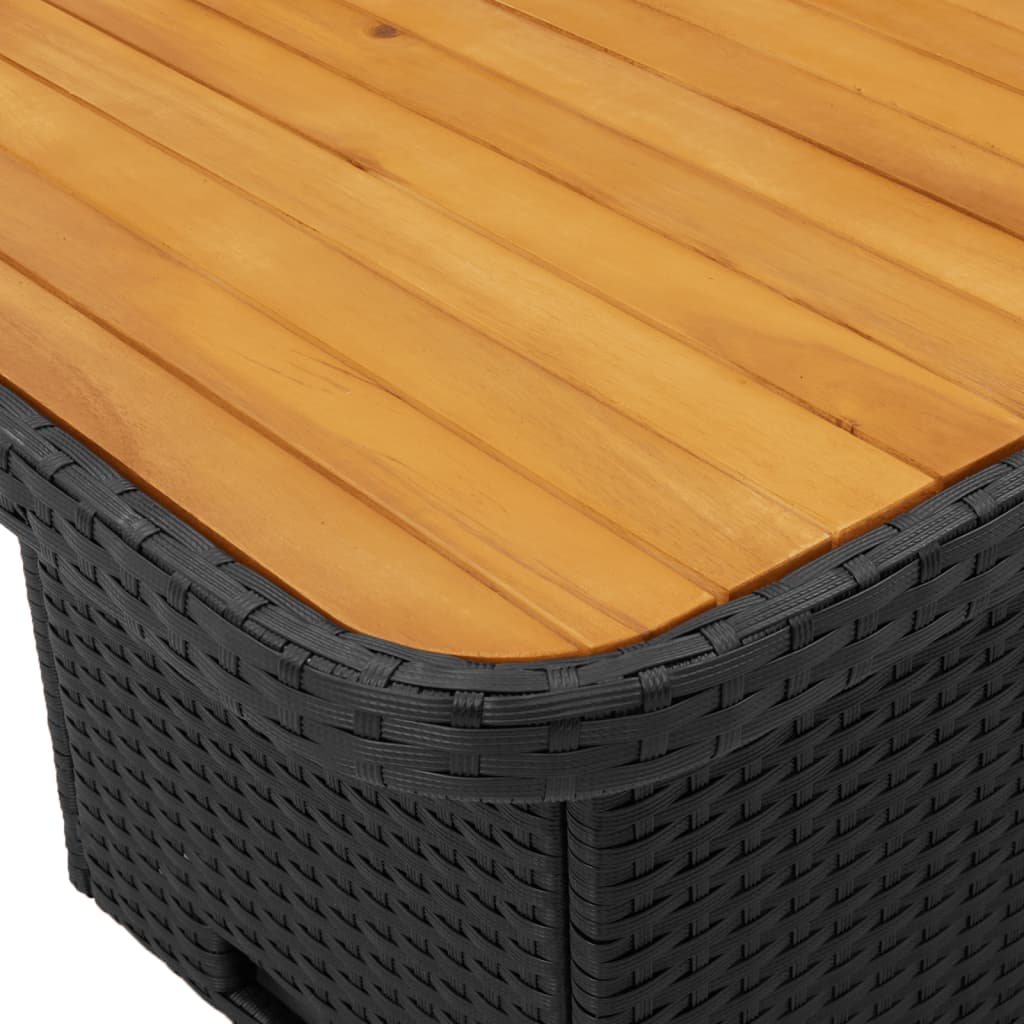 5-delige Tuinset met kussens poly rattan zwart is nu te koop bij PeponiXL, paradijselijk wonen!