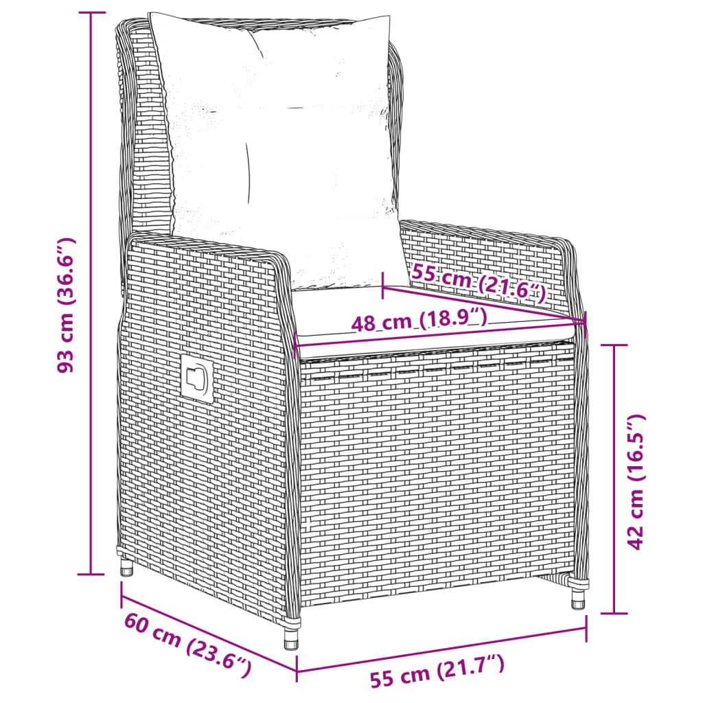 5-delige Tuinset met kussens poly rattan zwart is nu te koop bij PeponiXL, paradijselijk wonen!