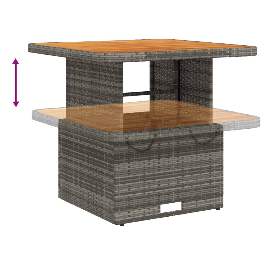 3-delige Bistroset met kussens poly rattan grijs is nu te koop bij PeponiXL, paradijselijk wonen!