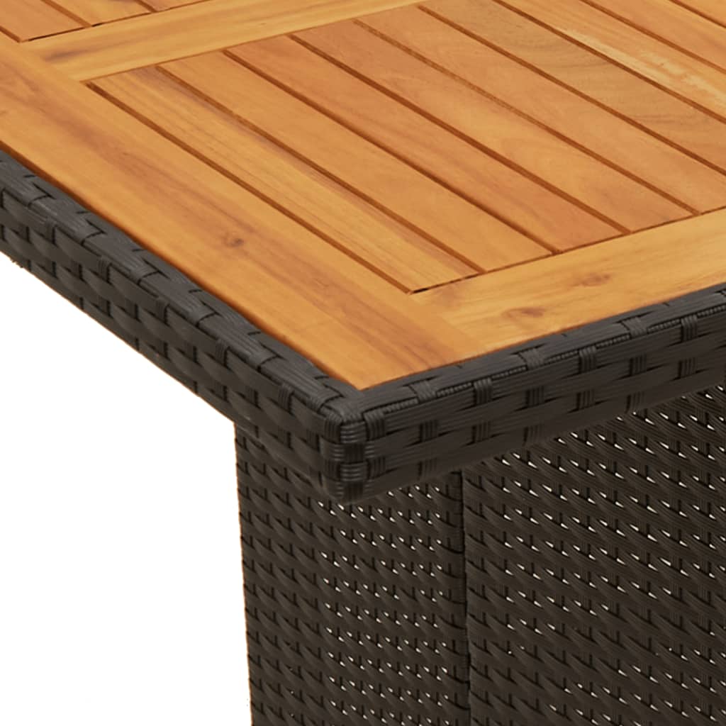 9-delige Tuinset poly rattan zwart is nu te koop bij PeponiXL, paradijselijk wonen!