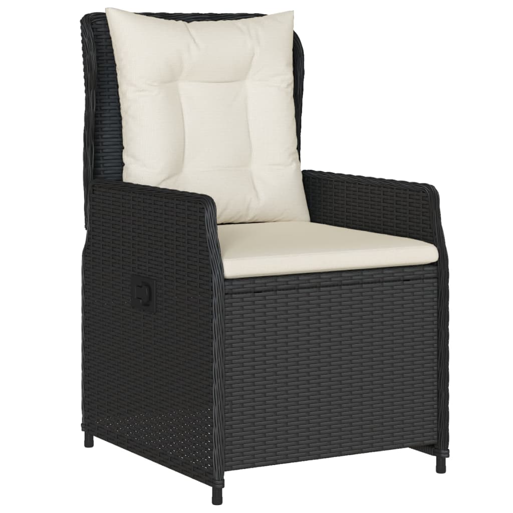 3-delige Tuinset met kussens poly rattan zwart is nu te koop bij PeponiXL, paradijselijk wonen!